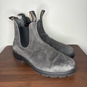 Blundstone Genuine Suede Leather Chelsea Booot Rustic Black Mens US 12